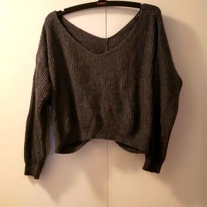 Dark grey cropped sweater